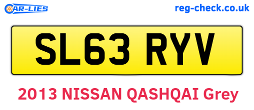 SL63RYV are the vehicle registration plates.