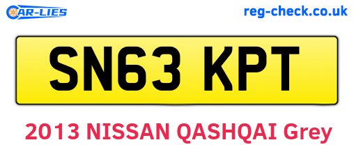 SN63KPT are the vehicle registration plates.