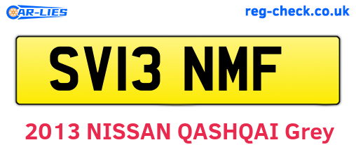 SV13NMF are the vehicle registration plates.