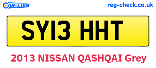 SY13HHT are the vehicle registration plates.