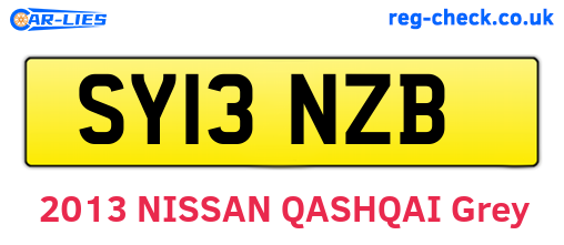 SY13NZB are the vehicle registration plates.