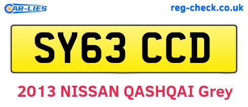 SY63CCD are the vehicle registration plates.