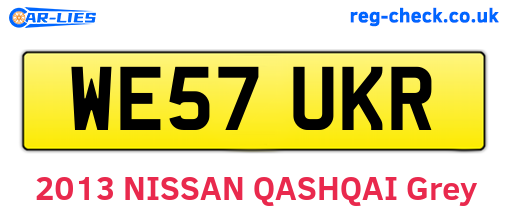 WE57UKR are the vehicle registration plates.