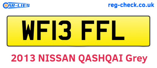WF13FFL are the vehicle registration plates.