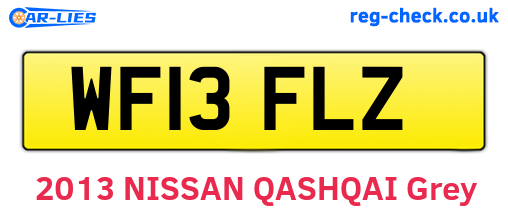 WF13FLZ are the vehicle registration plates.