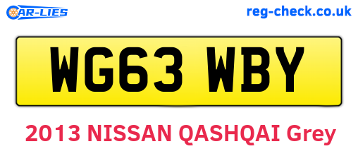 WG63WBY are the vehicle registration plates.