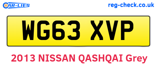 WG63XVP are the vehicle registration plates.