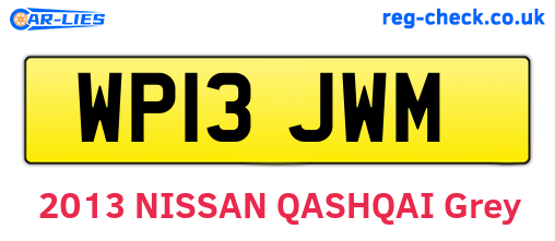 WP13JWM are the vehicle registration plates.