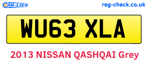 WU63XLA are the vehicle registration plates.