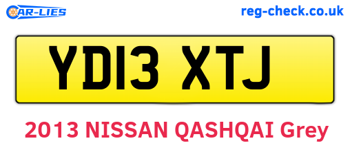 YD13XTJ are the vehicle registration plates.