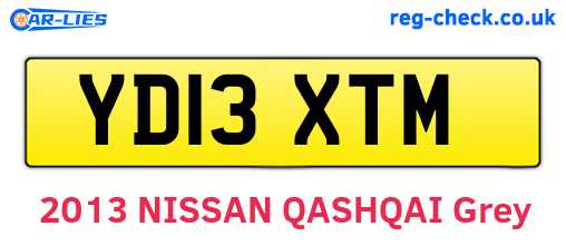 YD13XTM are the vehicle registration plates.