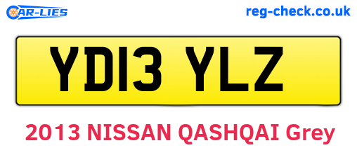 YD13YLZ are the vehicle registration plates.