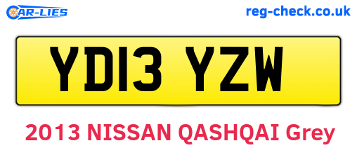 YD13YZW are the vehicle registration plates.