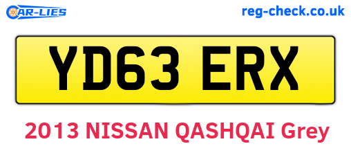 YD63ERX are the vehicle registration plates.