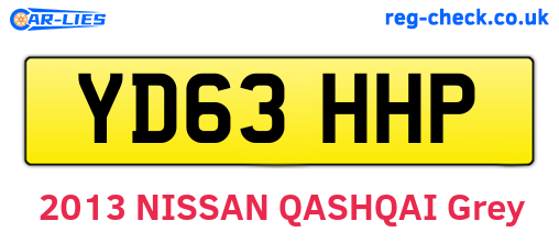 YD63HHP are the vehicle registration plates.