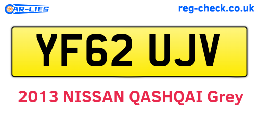 YF62UJV are the vehicle registration plates.