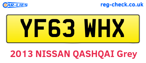 YF63WHX are the vehicle registration plates.
