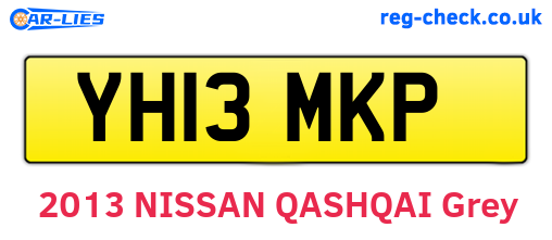 YH13MKP are the vehicle registration plates.