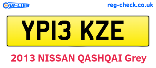 YP13KZE are the vehicle registration plates.