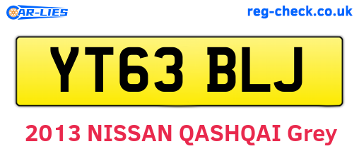 YT63BLJ are the vehicle registration plates.