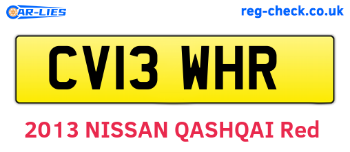 CV13WHR are the vehicle registration plates.