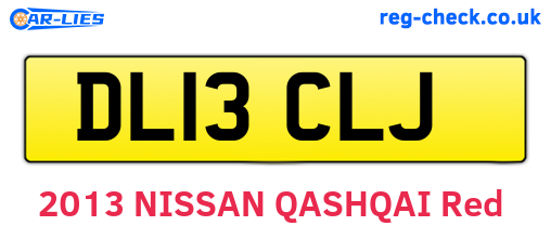 DL13CLJ are the vehicle registration plates.