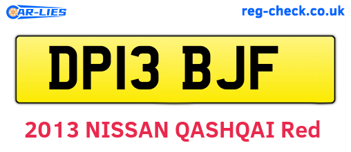 DP13BJF are the vehicle registration plates.