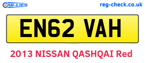 EN62VAH are the vehicle registration plates.