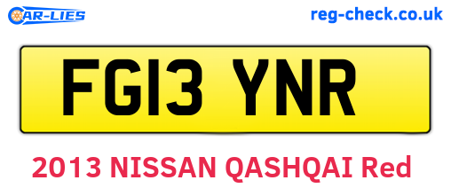 FG13YNR are the vehicle registration plates.