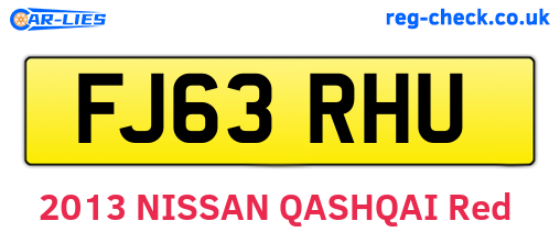 FJ63RHU are the vehicle registration plates.