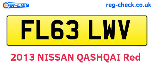 FL63LWV are the vehicle registration plates.