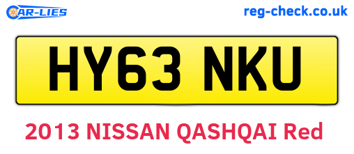 HY63NKU are the vehicle registration plates.