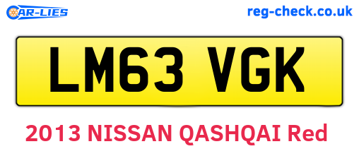 LM63VGK are the vehicle registration plates.