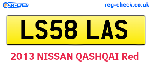 LS58LAS are the vehicle registration plates.