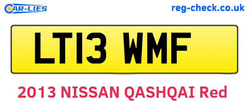 LT13WMF are the vehicle registration plates.