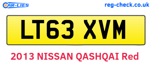 LT63XVM are the vehicle registration plates.