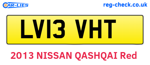 LV13VHT are the vehicle registration plates.