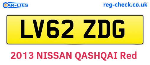 LV62ZDG are the vehicle registration plates.