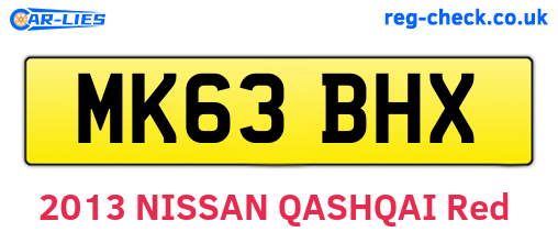 MK63BHX are the vehicle registration plates.
