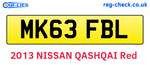 MK63FBL are the vehicle registration plates.