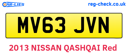 MV63JVN are the vehicle registration plates.