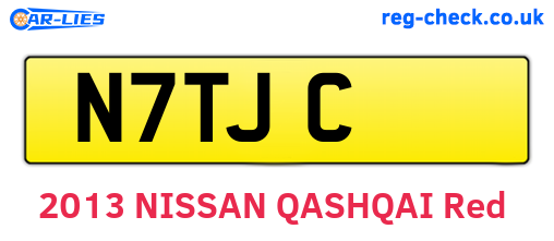 N7TJC are the vehicle registration plates.