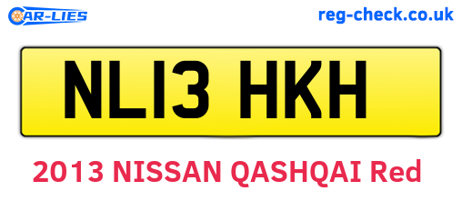 NL13HKH are the vehicle registration plates.