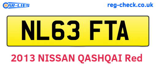 NL63FTA are the vehicle registration plates.