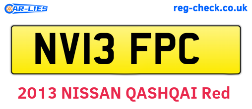 NV13FPC are the vehicle registration plates.