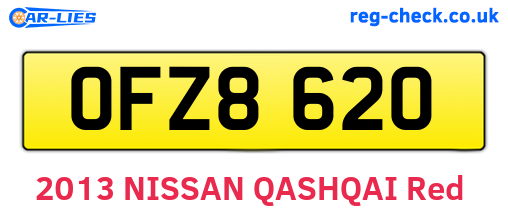 OFZ8620 are the vehicle registration plates.