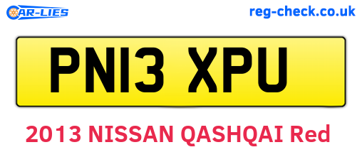 PN13XPU are the vehicle registration plates.