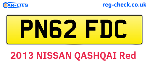 PN62FDC are the vehicle registration plates.