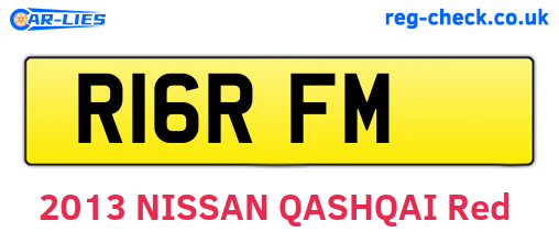 R16RFM are the vehicle registration plates.