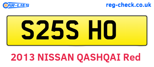 S25SHO are the vehicle registration plates.